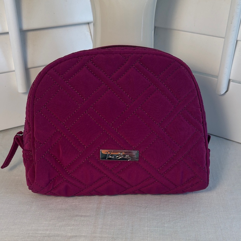 Vera Bradley Microfiber Plum Cosmetic Bag